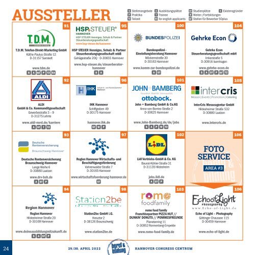 MesseMagazin zur 31. beruf und bildung am 29./30. April 2022 im HCC Hannover