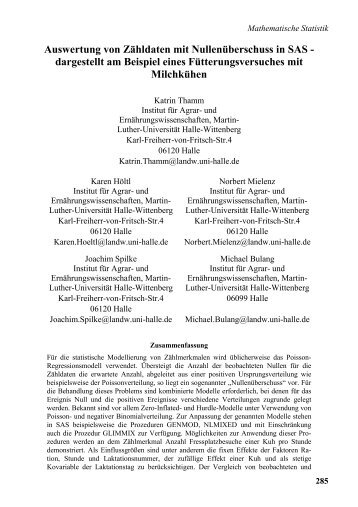 Auswertung von Zähldaten mit Nullenüberschuss in SAS ... - SAS-Wiki