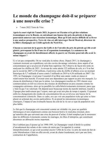 Panorama de presse quotidien du 09 03 2022