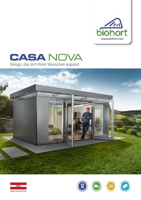 Biohort® CasaNova Design-Nebengebäude