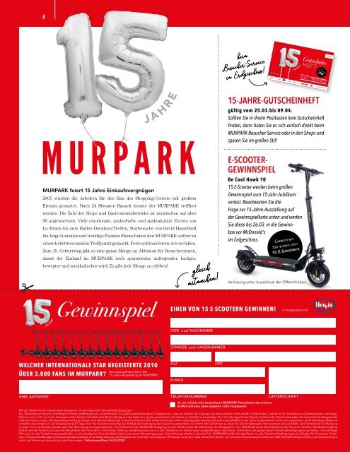 MURPARK-Magazin Jubiläum