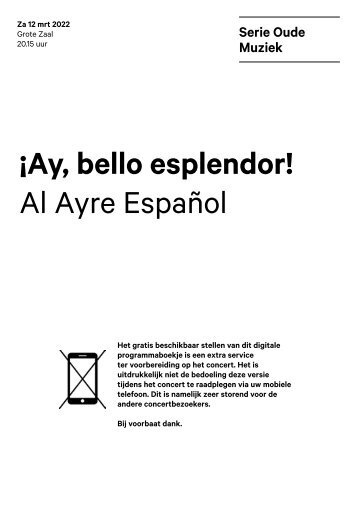 2022 03 12 Ay, bello splendor - Al Ayre Espanol