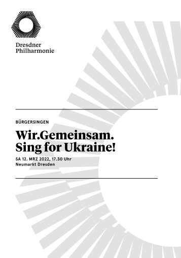 Gemeinsames Bürgersingen für die Ukraine - Liedtexte