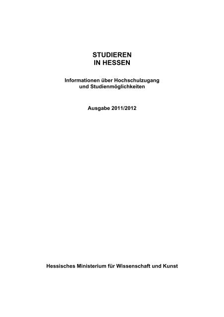 Studieren in Hessen (PDF) - CVJM-Hochschule