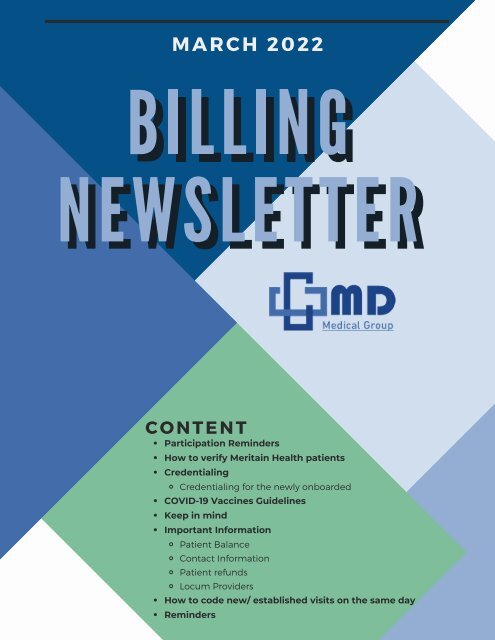 Billing Newsletter - March