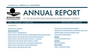 Bognor Regis BID Annual Report 2020-21
