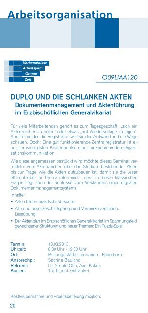 Heft Mitarbeiterbildung 1/13 - Erzbistum Paderborn