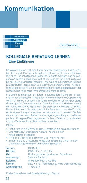 Heft Mitarbeiterbildung 1/13 - Erzbistum Paderborn