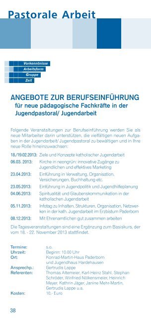 Heft Mitarbeiterbildung 1/13 - Erzbistum Paderborn