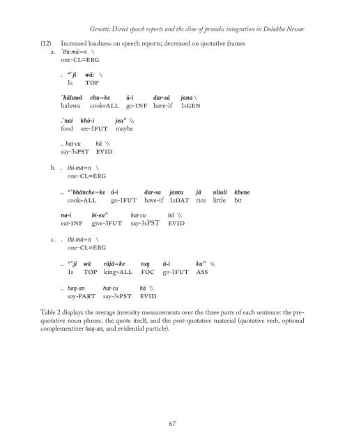 himalayan linguistics - UCSB Linguistics - University of California ...