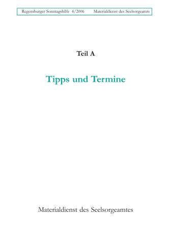 Teil A Tipps und Termine - Regensburg