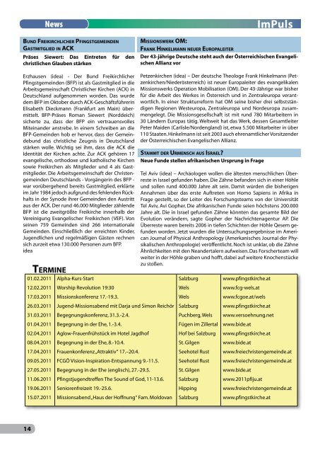 Ausgabe 2 / 2011 - Freie Christengemeinde