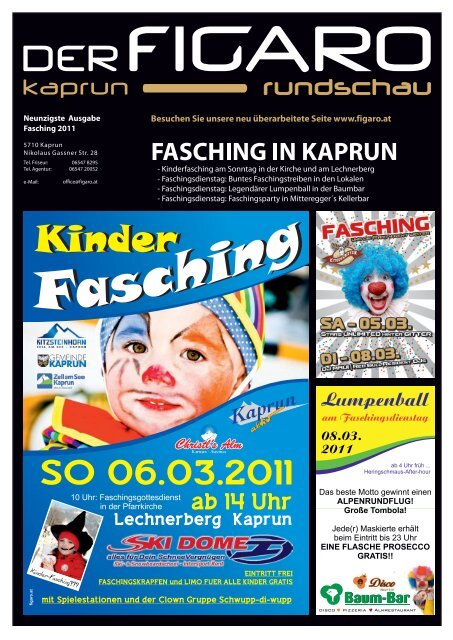 Tischreservierungen unter: 0 65 47 - Figaro