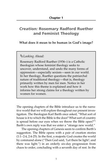 Creation: Rosemary Radford Ruether and Feminist Theology