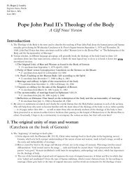 Pope John Paul II's Theology of the Body - CatholicPreaching.com