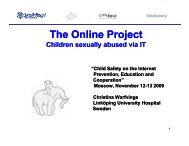 The Online Project - Expert Group for Cooperation on Children at Risk