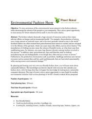 Environmental Fashion Show - the Jane Goodall Institute of Canada