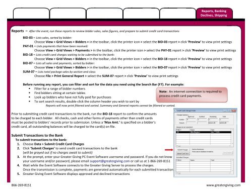 Quick Start Guide - Greater Giving