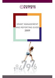 grant management and reporting guide - Fondazione Cariplo