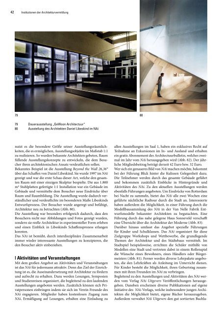 Institutionen der Architekturvermittlung, Band 2 - Studiengang ...
