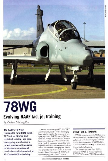 Evolving RAAF fast jet training - Pilot Aptitude Training Systems