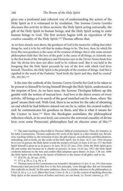 The Trinitarian Theology of Saint Thomas Aquinas - El Camino ...