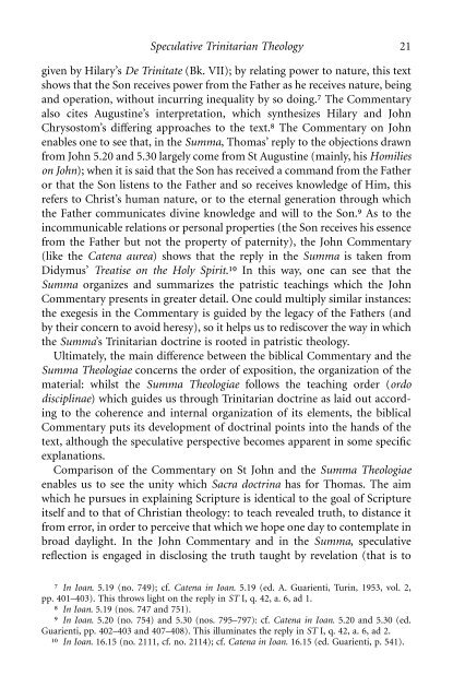 The Trinitarian Theology of Saint Thomas Aquinas - El Camino ...