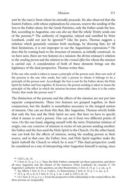 The Trinitarian Theology of Saint Thomas Aquinas - El Camino ...