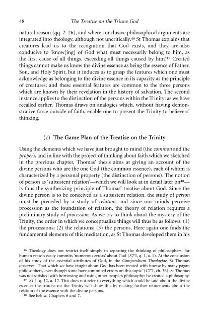 The Trinitarian Theology of Saint Thomas Aquinas - El Camino ...