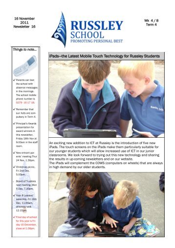 Music Tuition at Russley School - RussleyWebsite-Newsletters - home
