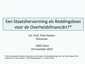 Em. Prof. Theo Peeters KULeuven