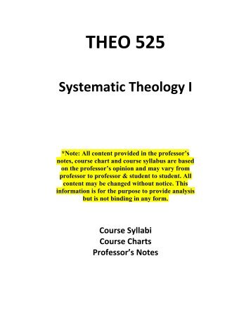 theology notes syllabus How would you like to have to interpret the syllabus for a class in college miller, dr david theology class notes, western baptist college salem or. theology notes syllabus How would you like to have to interpret the syllabus for a class in college miller, dr david theology class notes, western baptist college salem or.