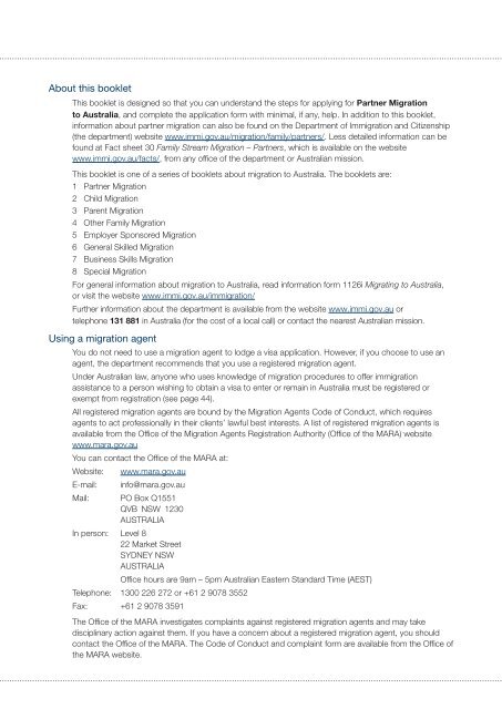 1127 - Partner Migration - Booklet 1 - Department of Immigration ...