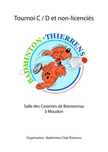 cahier Bressonnaz - BADMINTON CLUB THIERRENS