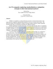 Are US companies employing standardization or adaptation ...