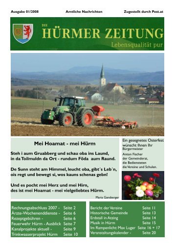 Ausgabe 01/2008 (2,38 MB) - Marktgemeinde Hürm