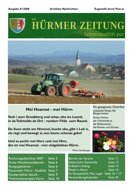 Ausgabe 01/2008 (2,38 MB) - Marktgemeinde Hürm
