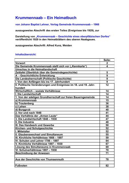 Krummennaab  Ein Heimatbuch - familienforschung-kunz-weiden.de
