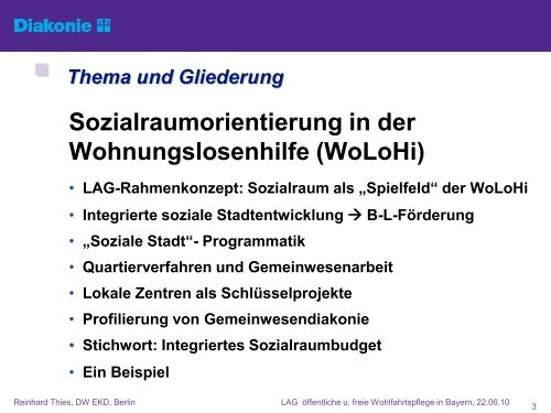 Diakonie PowerPoint-Vorlage - Wohnungslosenhilfe