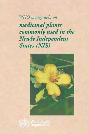 WHO monographs on medicinal plants commonly used in - Multiple ...