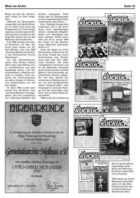 Kuckuck_04_07.qxd (Page 1) - Mellnau - Das Tor zum Burgwald