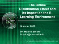 The Online Disinhibition Effect and its Impact on ... - users at Marshall