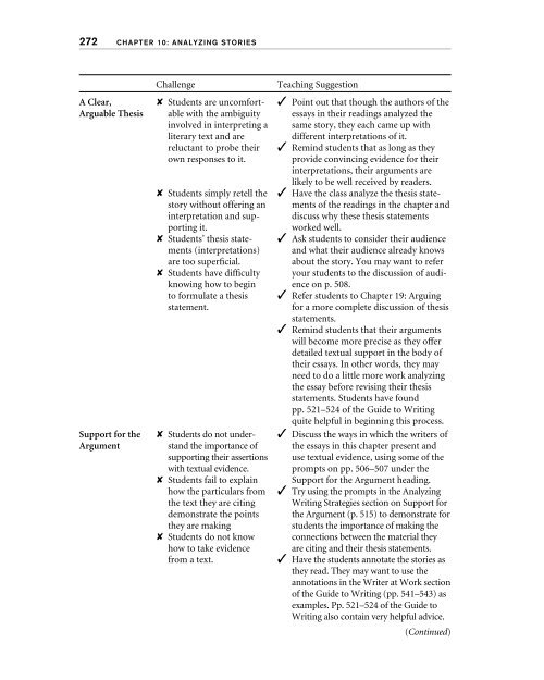 272 CHAPTER 10 ANALYZING 272 CHAPTER 10 ANALYZING