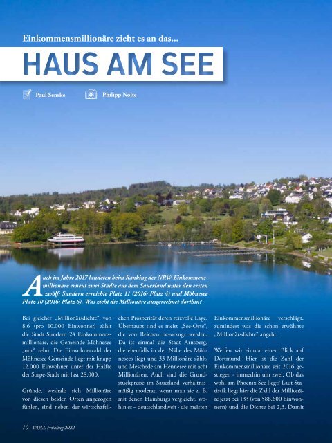 WOLL Magazin 2022.1 Frühling I Brilon, Marsberg, Willingen und Diemelsee