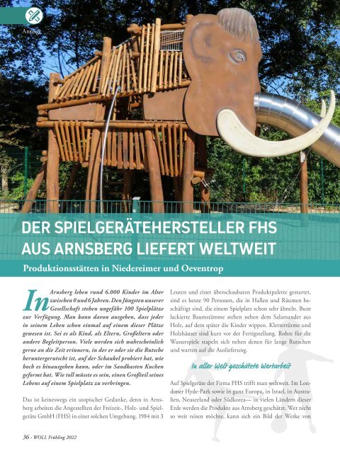 WOLL Magazin 2022.1 Frühling I Brilon, Marsberg, Willingen und Diemelsee
