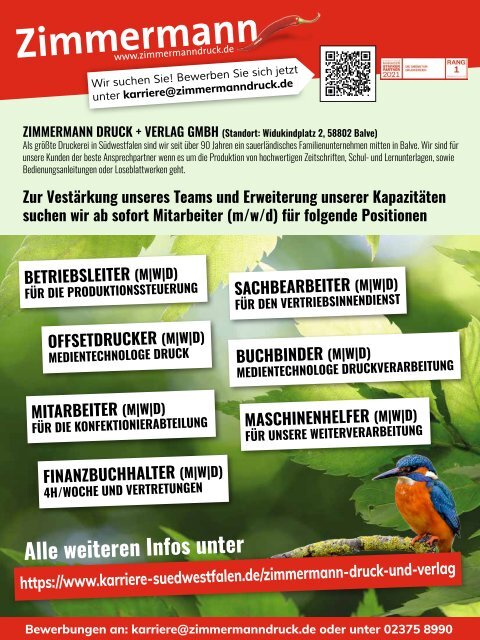 WOLL Magazin 2022.1 Frühling I Meschede, Bestwig und Olsberg