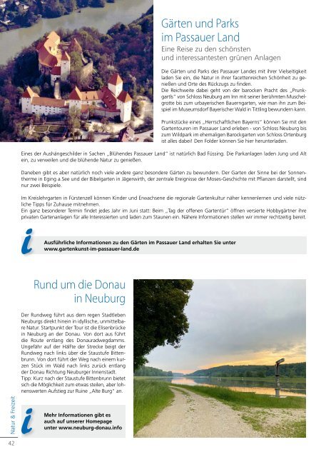 Erlebnis Donau - Freizeitmagazin zur Bayerischen Donau 