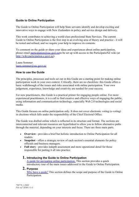 1 Introducing The Guide To Online Participation Government Ict
