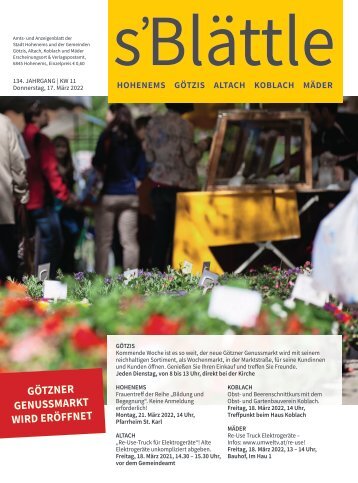 s'Blättle Nr. 11 - Do, 17. März 2022