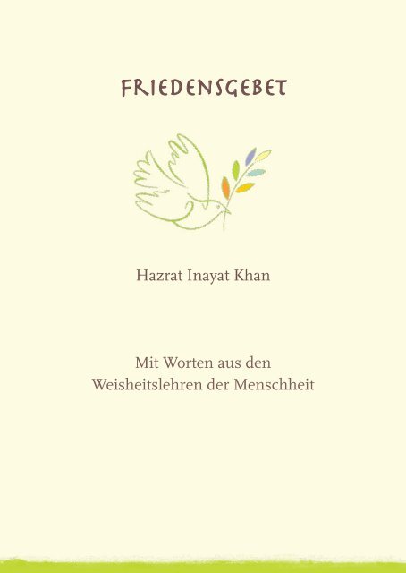 Friedensgebet von Hazrat Inayat Khan